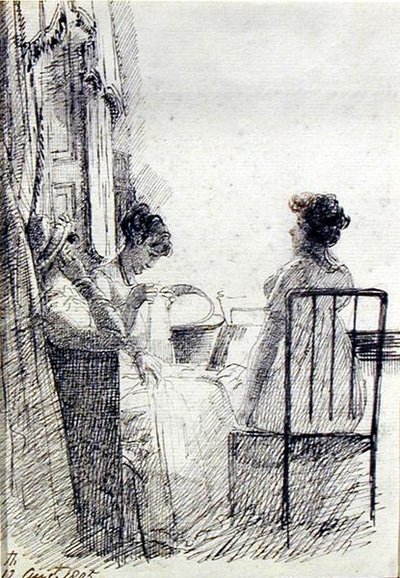 Femmes assises près d