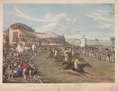 La course pour le plateau des commerçants, Chester, 1839 / Dix-huit ont commencé, seulement trois placés... - John Harris