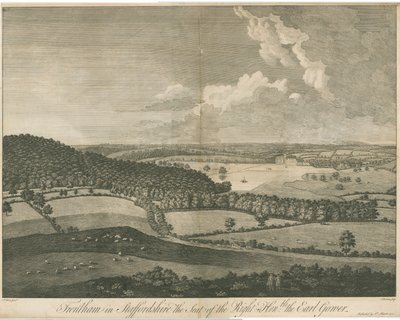 Trentham Hall : gravure - John Harris