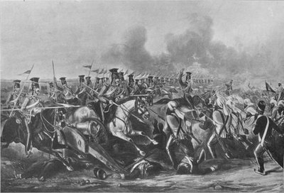 Charge des 16e Lanciers de la Reine à la bataille d