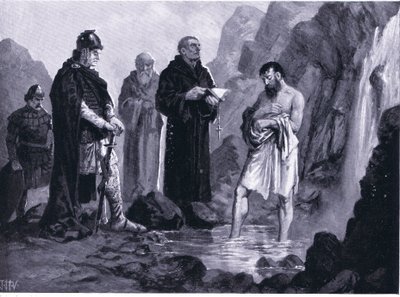 Baptême de Boris I, illustration de Hutchinson