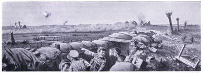 Attaque au gaz sur les tranchées des 2e Lancashire Fusiliers où le soldat Lyn a perdu la vie mais a remporté la VC. Ypres avril 1915 - John Harris Valda