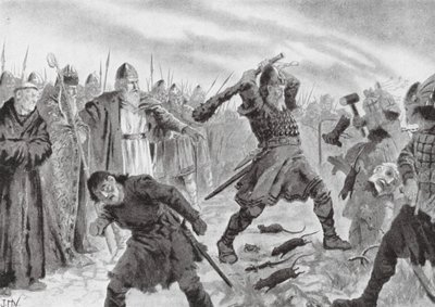 Le roi Olav le Saint brisant l