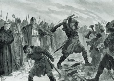 Le roi Olav le Saint brisant l