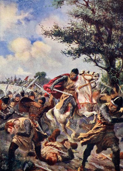 La bataille de Bouvines, 1214, illustration de 