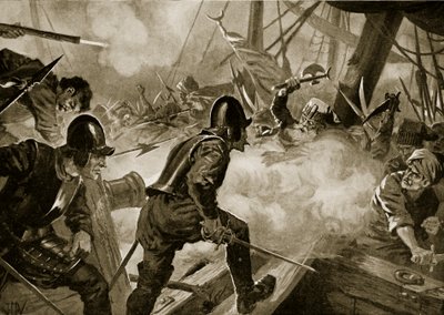 La bataille de Lépante, illustration de 