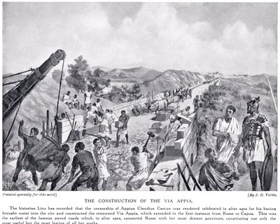 La Construction de la Via Appia, illustration de 