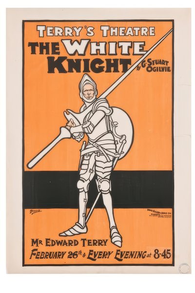 "Terrys Theatre. The White Knight" / J. Hassall / Affiche, 1898 - John Hassall