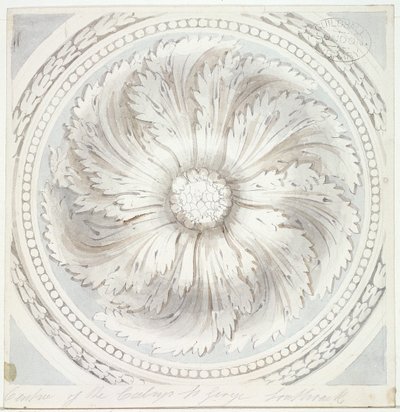 Décor du plafond de Saint George le Martyr, Southwark, Londres, 1831 - John Hassell