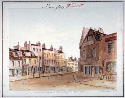 Vue du village de Walworth, Southwark, depuis l