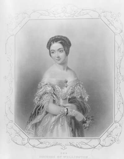 Elizabeth Wellesley, Duchesse de Wellington, gravée par William et Francis Holl - John Hayter