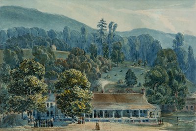 Salle à manger et bureaux de scène à White Sulphur Springs, 1832 - John Hazelhurst Boneval Latrobe