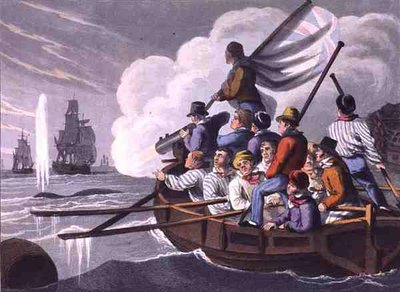 Lancer du harpon sur une baleine - John Heaviside (after) Clark