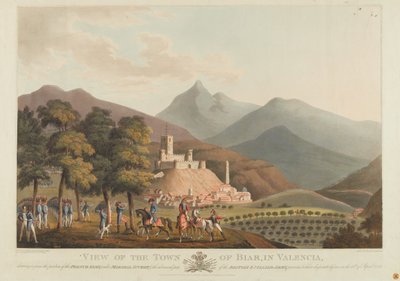 Vue de la ville de Briar, Valence, gravée par Dubourg, 1814 - John Heaviside Clark