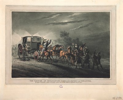 La capture de la voiture, des papiers et du trésor de Bonaparte par le Major Von Keller, 1816 - John Heaviside Clark