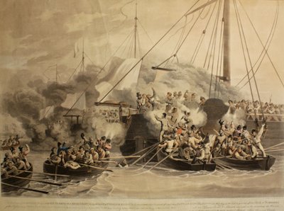 Les bateaux à rames du Québec, Raven, Exertion et Redbreast, Alert et Princess Augusta, 1811 - John Heaviside Clark