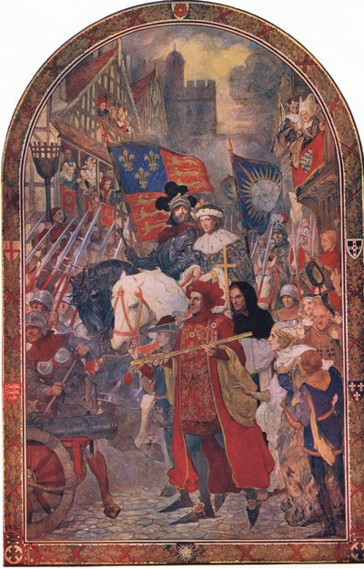Henri VI. Bataille de Barnet 1471 : Les bandes entraînées marchant pour soutenir Édouard IV, de l