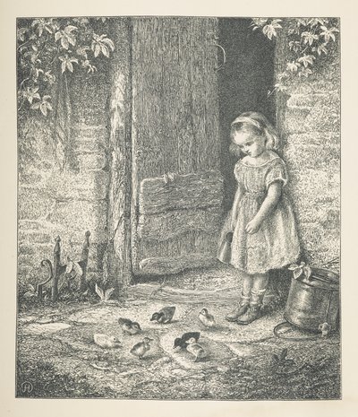 Planche 20. Une jeune fille et des poussins, de 