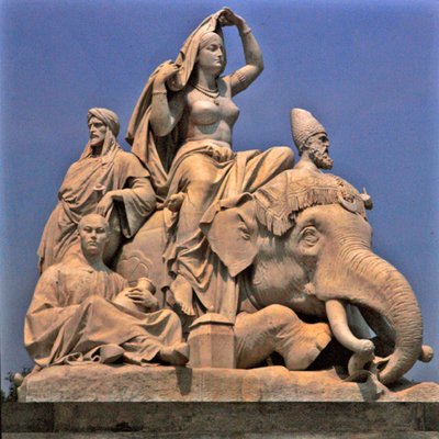 Asie, groupe sculptural du Mémorial Albert - John Henry Foley