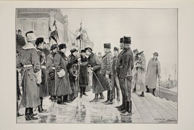 Lady Minto présentant les couleurs à Herchmer