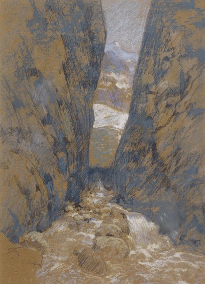 Une gorge de montagne - John Henry Twachtman
