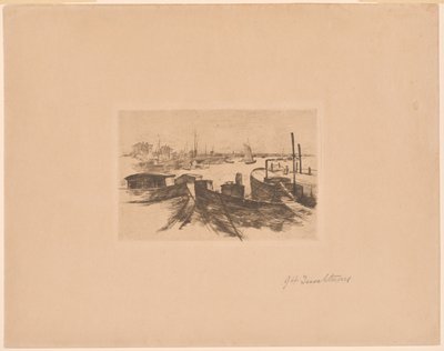 Port avec barges - John Henry Twachtman