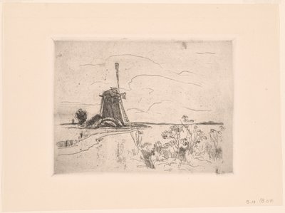 Moulin en Hollande - John Henry Twachtman