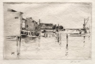 Le quai, Bridgeport, Connecticut - John Henry Twachtman