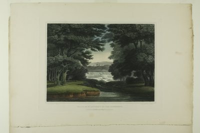 Chutes de St. Anthony sur le Mississippi, planche sept du premier numéro de Vues pittoresques des paysages américains - John Hill