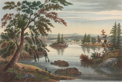 Vue près de Fort Miller No. 10, plus tard changé en No. 9 du Portfolio de la rivière Hudson - John Hill