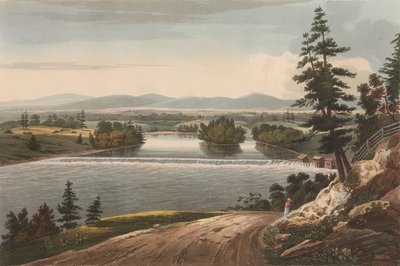 Vue près de Sandy Hill No. 7 du Portfolio de la rivière Hudson, 1822-23 - John Hill