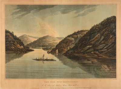 Vue près de Fort Montgomery (no. 18, portfolio de la rivière Hudson) - John Hill