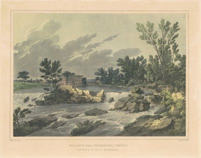 Barrage de Bolling, Petersburgh, Virginie - John Hill, after Joshua Shaw