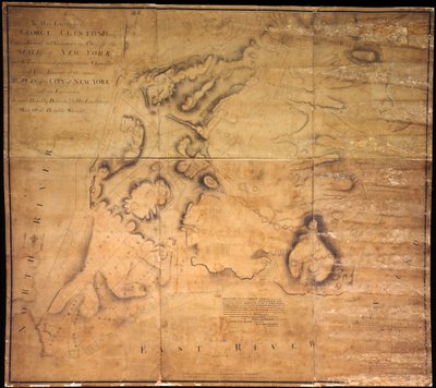 À son excellence George Clinton, Esq. . . . Ce plan de la ville de New York et de ses environs . . ., 1785 - John Hills