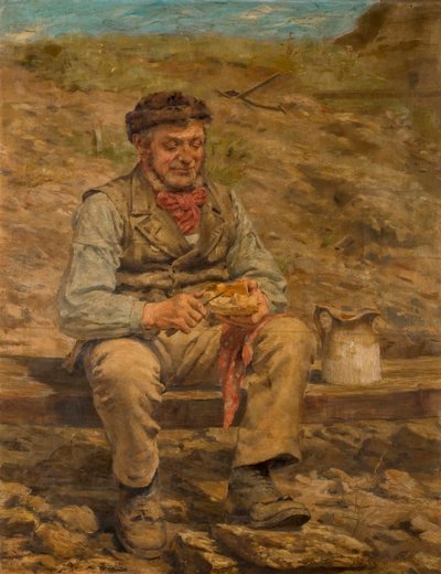 Ouvrier mangeant son déjeuner, 1886-87 - John Hodgson Campbell