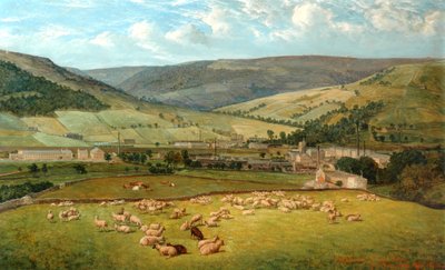 Mytholmroyd et Cragg Vale depuis Ewood Hall, 1869 - John Holland