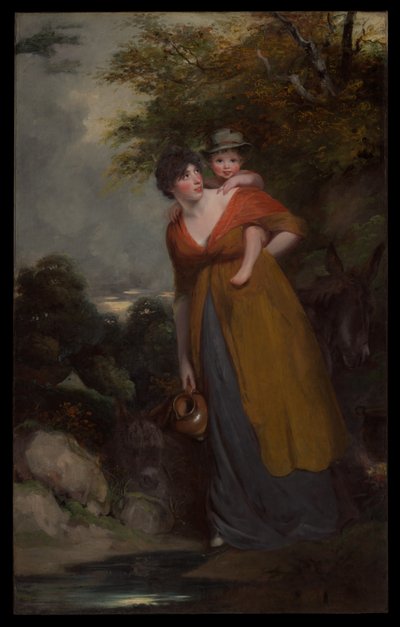 Mme Richard Brinsley Sheridan (Hester Jane Ogle, 1775/76-1817) et son fils (Charles Brinsley Sheridan, 1796-1843) - John Hoppner