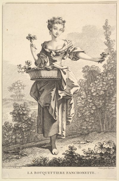 La Fille aux fleurs Fanchonette, 1741-63 - John Ingram