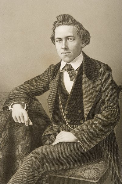 Paul Charles Morphy (1837-84) gravé par D.J. Pound d