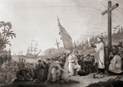 Colomb découvre le Nouveau Monde (gravure) - John James (after) Barralet