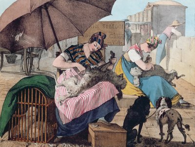 Tondeurs de chiens sur le Pont-Neuf - John James Chalon