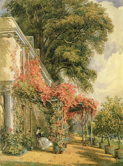 Façade du jardin de la maison de M. Robert Vernon à Twickenham - John James Chalon
