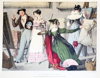 Les Dames Artistes, publié par Rodwell et Martin, 1820 - John James Chalon