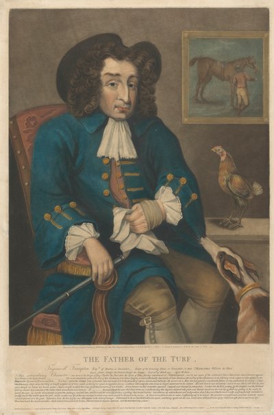 Le père du turf. Tregonwell Frampton, écuyer de Moreton dans le Dorsetshire - Gardien des chevaux de course à Newmarket, pour leurs majestés Guillaume III, la reine Anne, George Ier et George II - John Jones