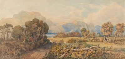 Paysage avec rivière et montagnes - John Joseph Cotman