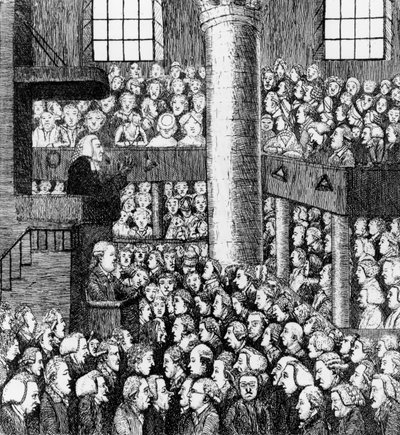 Une congrégation endormie, 1785 - John Kay