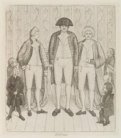 Charles Byrne ; James Burnett, Lord Monboddo ; William Richardson ; John Bell ; Baillie Kyd par John Kay - John Kay