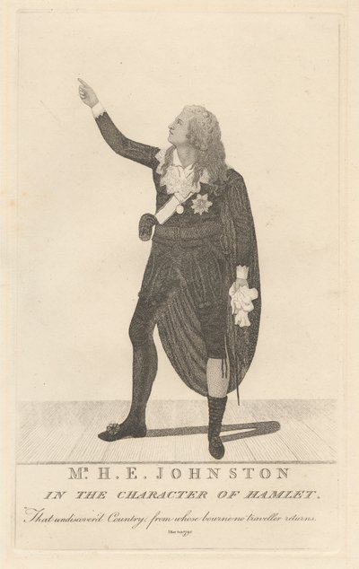 M. H. E. Johnston dans le rôle de Hamlet - John Kay