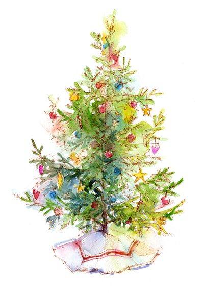 Arbre de Noël avec jupe, 2016 - John Keeling