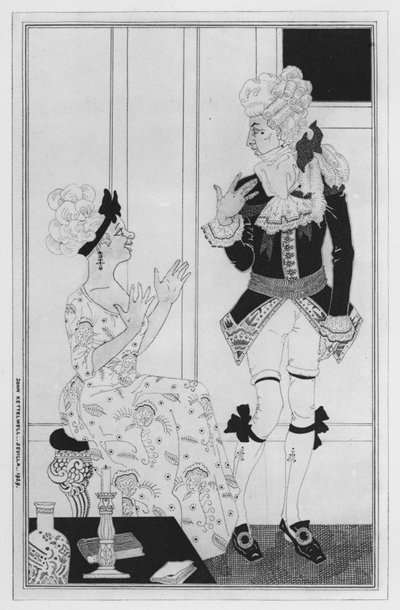 Illustration pour Love for Love de William Congreve (lithographie) - John Kettelwell